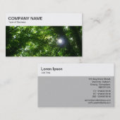 Top Panel - Sun Shining Through Trees Business Car Visitekaartje (Voorkant / Achterkant)