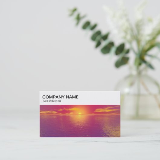 Top Panel - Sunrise/Sunset Business Card Visitekaartje (Staand voorkant)