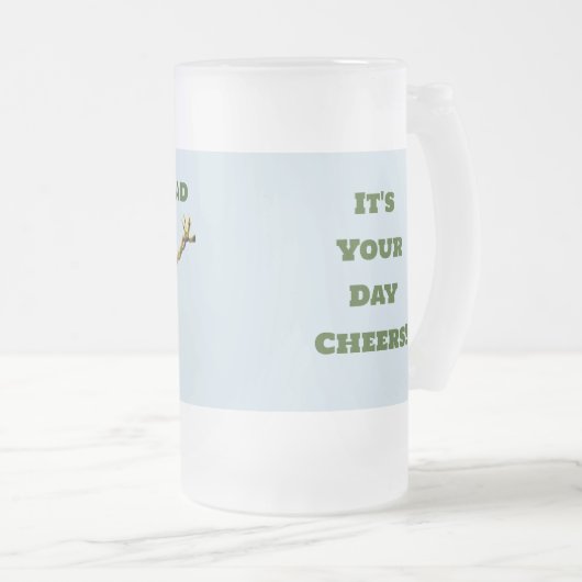 Top Papa Grappig Dier Matglas Bierpul (Voorkant rechts)