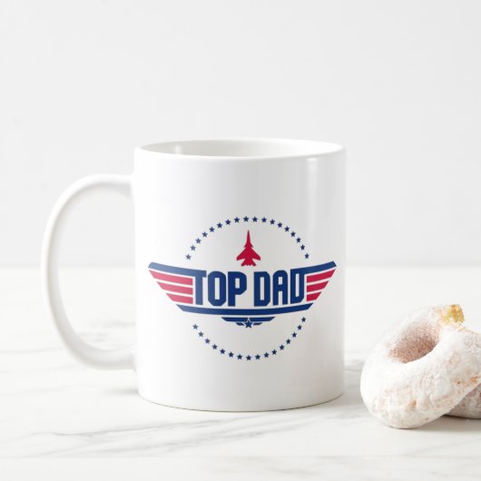Top Papa Top Pistool Geïnspireerd Koffiemok (Met donut)