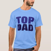 Top Papa Vaderdag Blauw T-shirt (Voorkant)