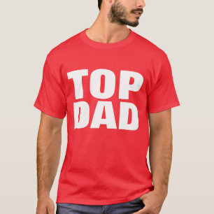 Top Papa Vaderdag T-shirt - Rode kleur T - shirts