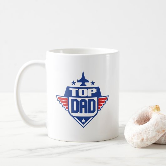 Top Papa Vliegtuig Koffiemok (Met donut)