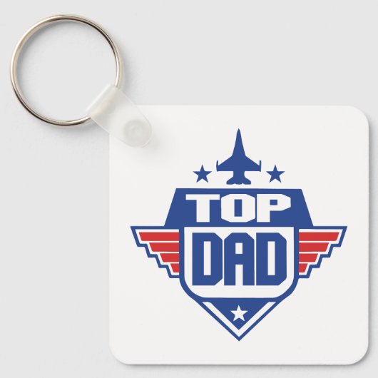 Top Papa Vliegtuig Sleutelhanger (Voorkant)