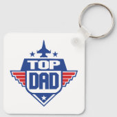 Top Papa Vliegtuig Sleutelhanger (Achterkant)