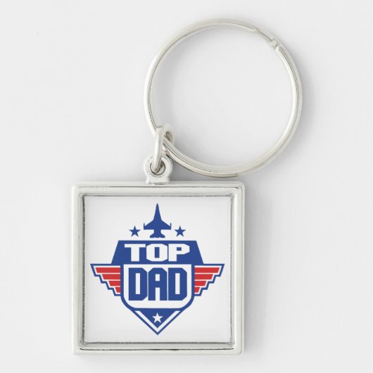 Top Papa Vliegtuig Sleutelhanger (Voorkant)
