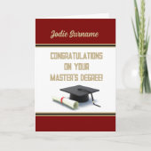 Top Pick! Master's Degree! Afstuderen Kaart (Voorkant)