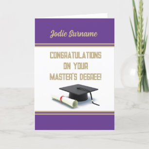 Top Pick! Master's Degree! Afstuderen Kaart
