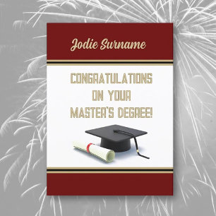 Top Pick! Master's Degree! Afstuderen Kaart
