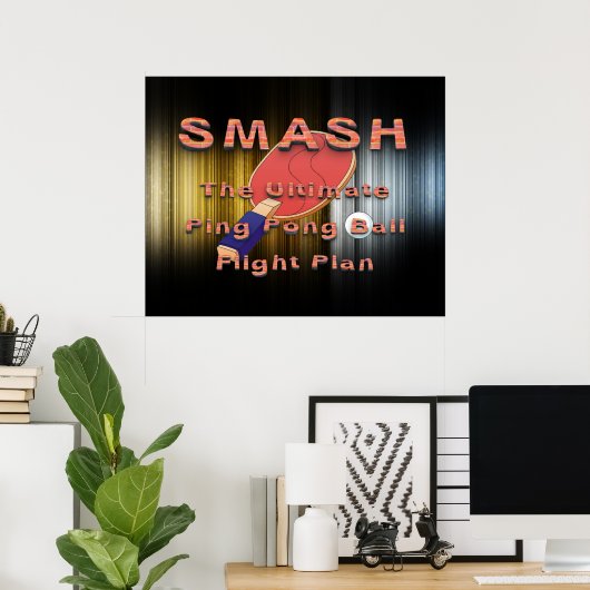 TOP Ping Pong Slogan Poster (Thuiskantoor)