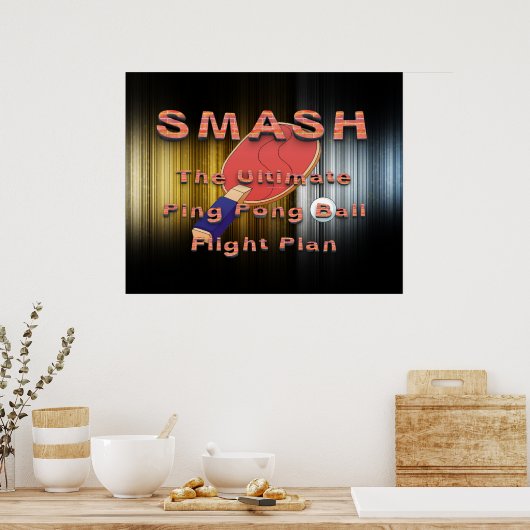 TOP Ping Pong Slogan Poster (Keuken)