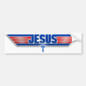 Top Pistool Logo Jesus Christus Wingman Bumperstic Bumpersticker (Voorkant)