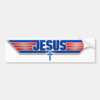 Top Pistool Logo Jesus Christus Wingman Bumperstic Bumpersticker