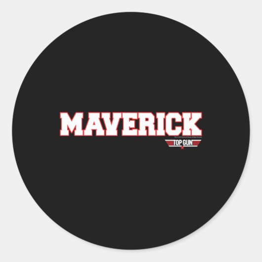 Top Pistool Maverick Naam Ronde Sticker (Voorkant)
