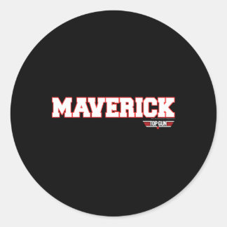 Top Pistool Maverick Naam Ronde Sticker