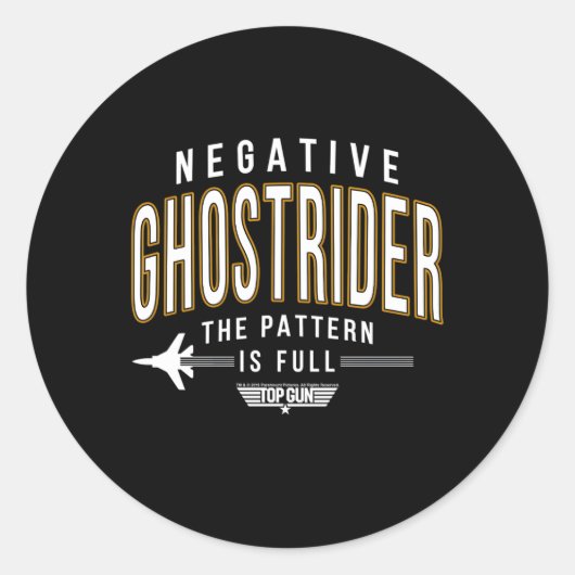 Top Pistool negatief Ghostrider patroon is volledi Ronde Sticker (Voorkant)