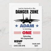 Top Pistool thema verjaardagsuitnodiging Kaart (Voorkant / Achterkant)