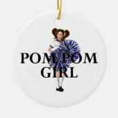 TOP Pom Pom Girl Keramisch Ornament (Voorkant)
