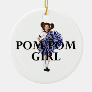 TOP Pom Pom Girl Keramisch Ornament
