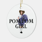 TOP Pom Pom Girl Keramisch Ornament (Links)