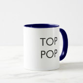 Top Pop Koffie-Mok - Grijs Mok (Voorkant rechts)