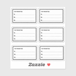 Top Prioriteiten Dagelijkse Planner Sticker