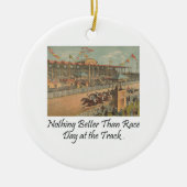 TOP Race Day op het spoor Keramisch Ornament (Voorkant)