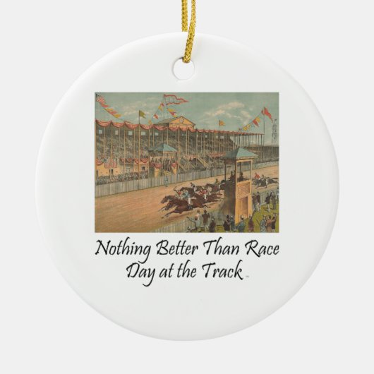 TOP Race Day op het spoor Keramisch Ornament (Voorkant)