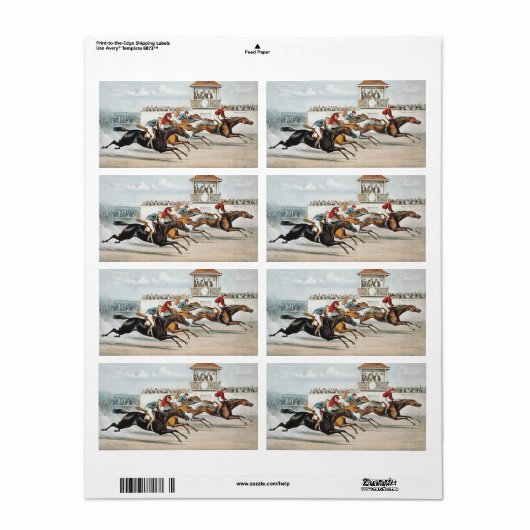 TOP Race naar de overwinning Etiket (Full Sheet)