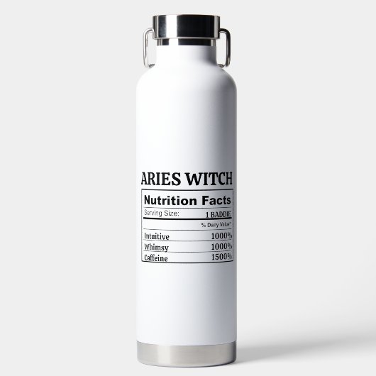 Top Ram Geschenk Aanpasbare Zodiac Astrologie Tren Waterfles (Voorkant)