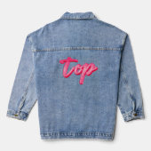 Top roze glitter girly denim jacket (Achterkant)