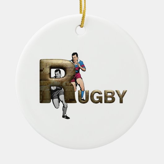 TOP Rugby Keramisch Ornament (Voorkant)