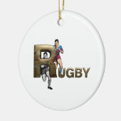 TOP Rugby Keramisch Ornament (Links)