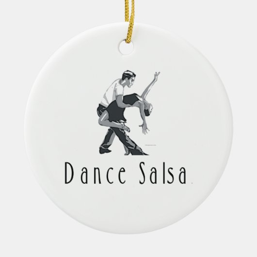 TOP Salsa Dance Keramisch Ornament (Voorkant)