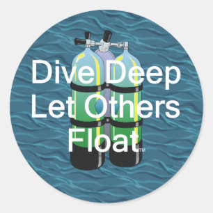 TOP Scuba Diving Ronde Sticker