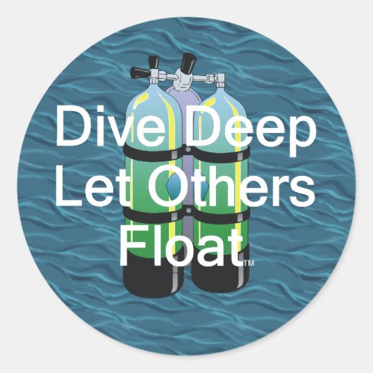 TOP Scuba Diving Ronde Sticker (Voorkant)