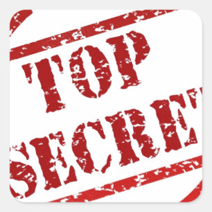 Top Secret afbeelding Vierkante Sticker