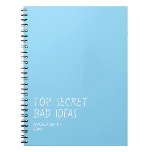 Top Secret Bad Ideas Notebook – Funny Dark Humor  Notitieboek (Voorkant)