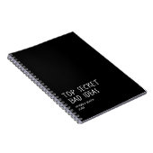 Top Secret Bad Ideas Notebook – Funny Dark Humor Notitieboek (Rechterzijde)