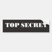 TOP SECRET BUMPERSTICKER (Voorkant)