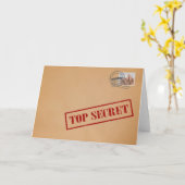 Top Secret Envelope Wenskaart Kaart (Gele Bloem)