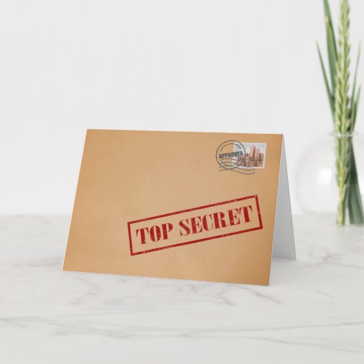 Top Secret Envelope Wenskaart Kaart (Voorkant)