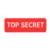 TOP SECRET ETIKET (Voorkant)