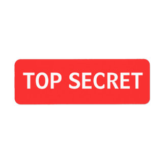 TOP SECRET ETIKET