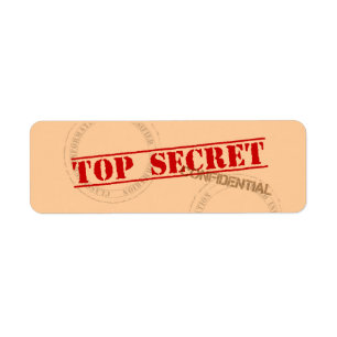 Top Secret Fun Label Stickers