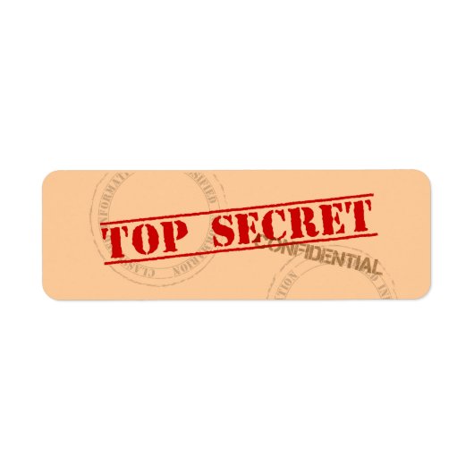 Top Secret Fun Label Stickers (Voorkant)