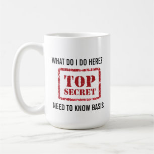 TOP SECRET - Funny Coffee Quotes - Koffiemok