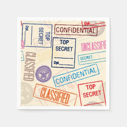 Top Secret - Ga weg! Servetten (Voorkant)