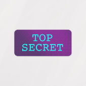 Top Secret / Geheime Agent / Geclassificeerd Labels (Design 1)