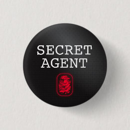 Top Secret / Geheime Agent / Geclassificeerd Ronde Button 3,2 Cm